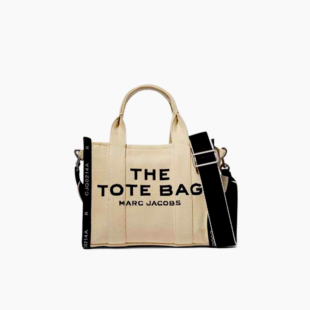 MARC JACOBS THE TOTE BAG JACQUARD MINI WARM SAND